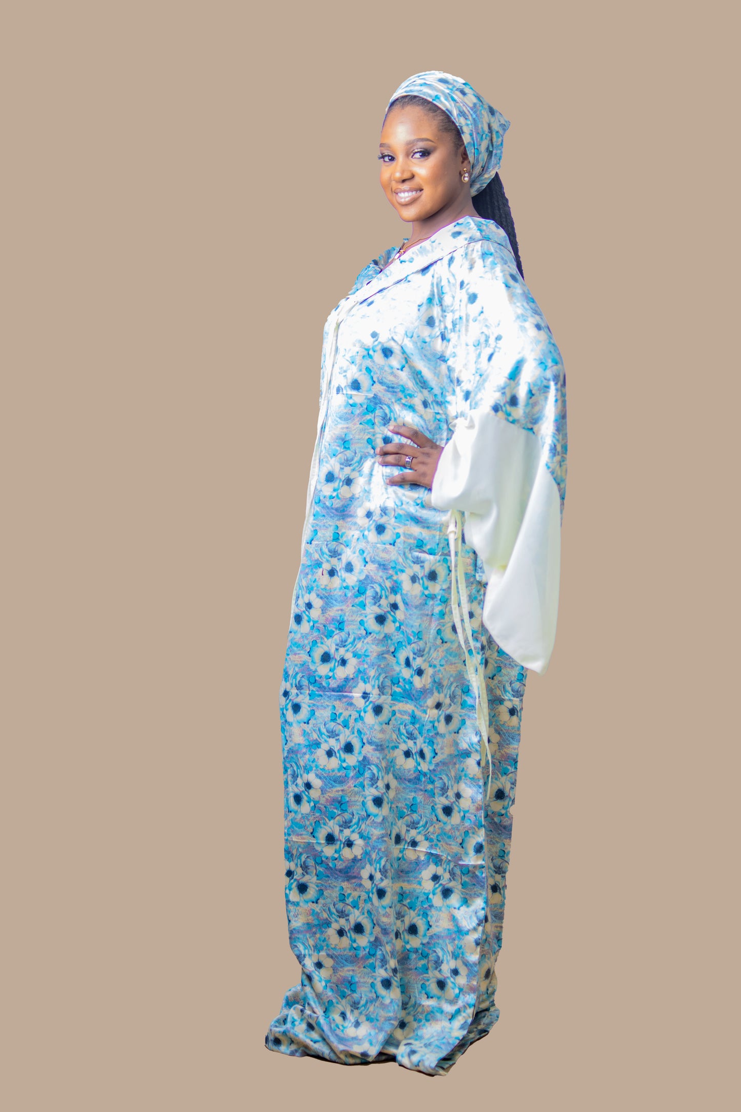 DARIA SILK BOUBOU DRESS MINT