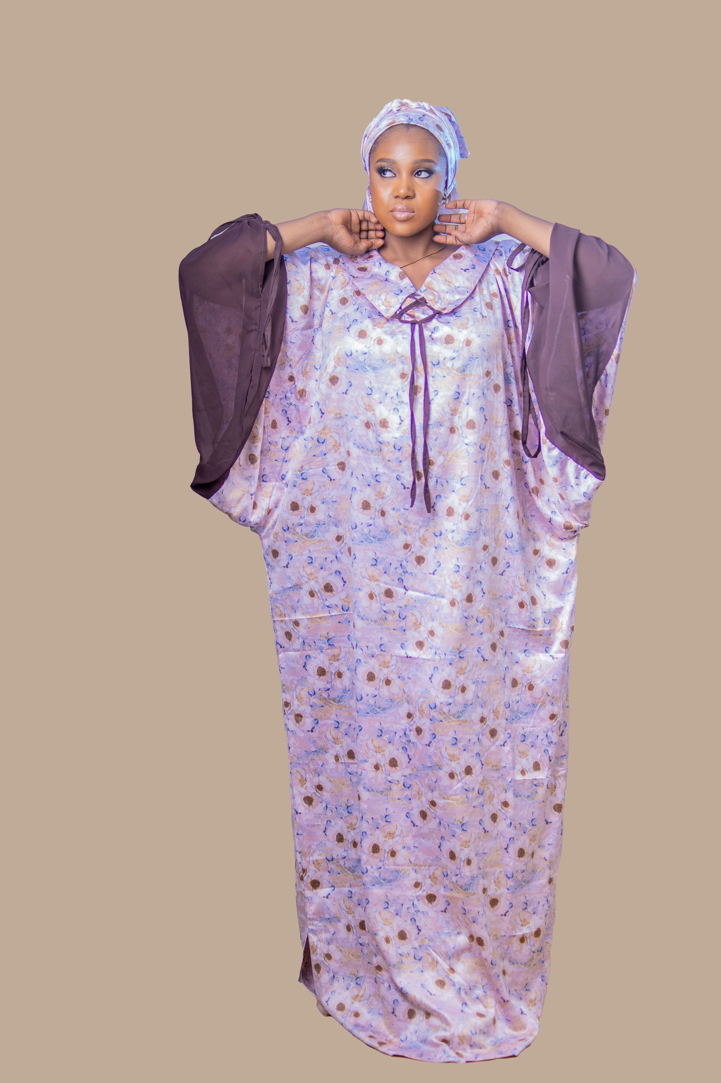 DARIA SILK BOUBOU DRESS