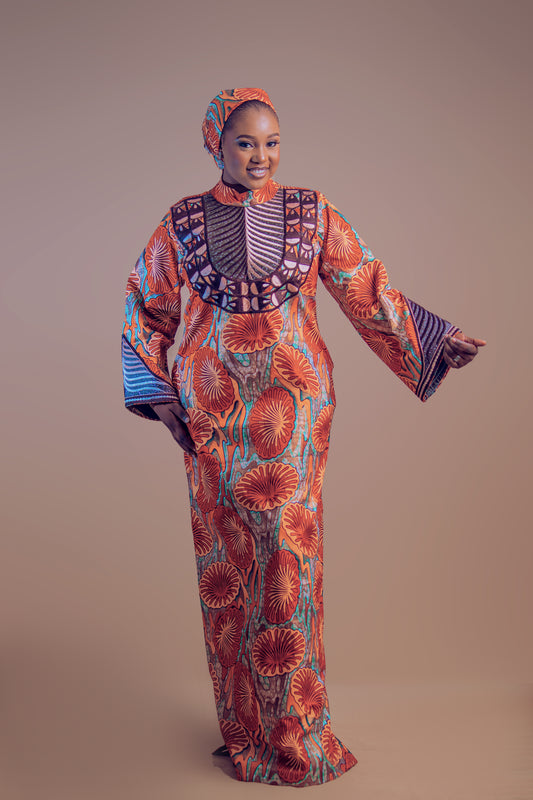 EXCLUSIVE STRAIGHT EMBROIDERY DRESS