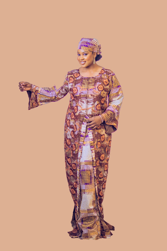 THE YASMINE MWOMAN DRESS BROWN
