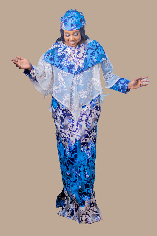 DRAPE MWOMAN CAPE DRESS